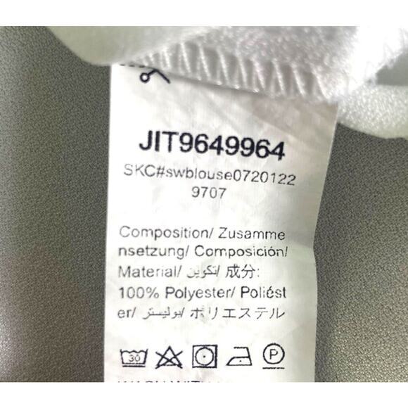 Shein Curve Womens White Top Pullover Short Ruffle Sleeve Blouse Plus Size 2XL - Picture 6 of 10